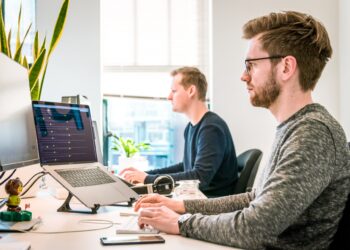 Developers working on office.