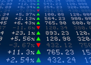 Digital Stock exchange panel