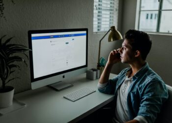 Man working on his Computer