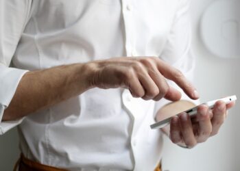 Man using his mobile