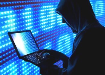 Man protecting critical systems and sensitive information from digital attacks