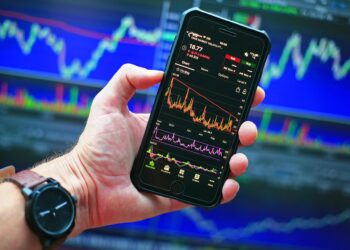 Stock Market chart on mobile