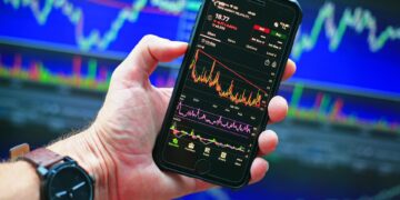 Stock Market chart on mobile