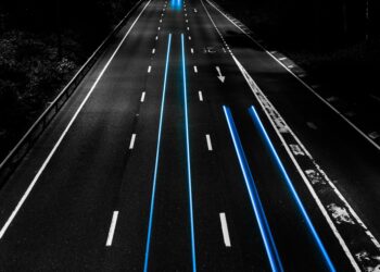 Street at night without cars