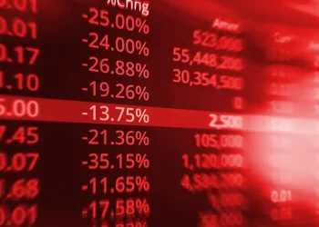 Stock market in red