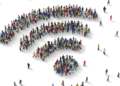 People organized as wifi symbol - 10.0.0.1 Piso WiFi Pause | FintechZoom