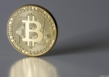 Bitcoin on gray Background | FintechZoom