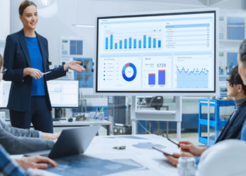Meeting with analytics screen | FintechZoom