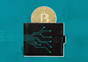 Bitcoin in digital wallet Ilustration | FintechZoom