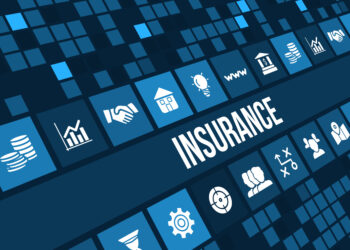 insurance word in blue squares screen | FintechZoom