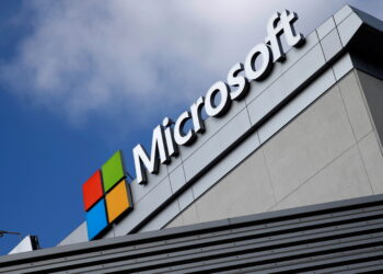 Microsoft logo is seen in Los Angeles | FintechZoom