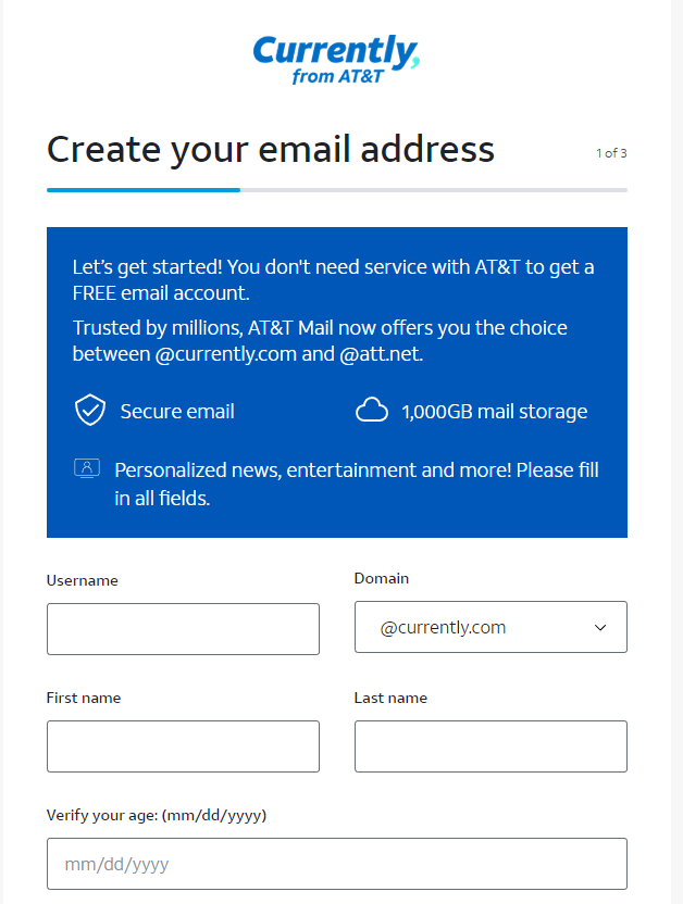 Currently from ATT - Create email | FintechZoom
