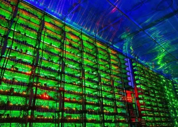 Several Bitcoin processors with green light | FintechZoom