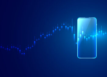 Stock market trading on mobile concept background | FintechZoom