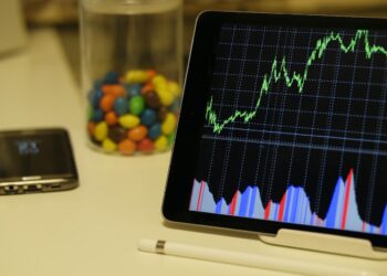 White Android Tablet Turned on Displaying a Graph | FintechZoom