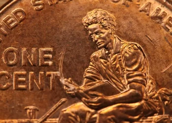 Close-up image of a one-cent coin, commonly known as a penny. The 2009 penny features an engraved depiction of Abraham Lincoln sitting thoughtfully with a book in his hands. The text "ONE CENT" is clearly visible to the left of Lincoln's figure. | FintechZoom