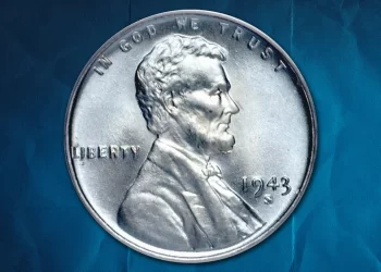 A close-up image of a 1943 Lincoln Wheat Penny. The front side displays the profile of Abraham Lincoln with the words "IN GOD WE TRUST" above his head, "LIBERTY" to his left, and "1943 S" (signifying that it was minted in San Francisco) to his right. Understanding the 1943 Steel Penny value can add historical significance. | FintechZoom