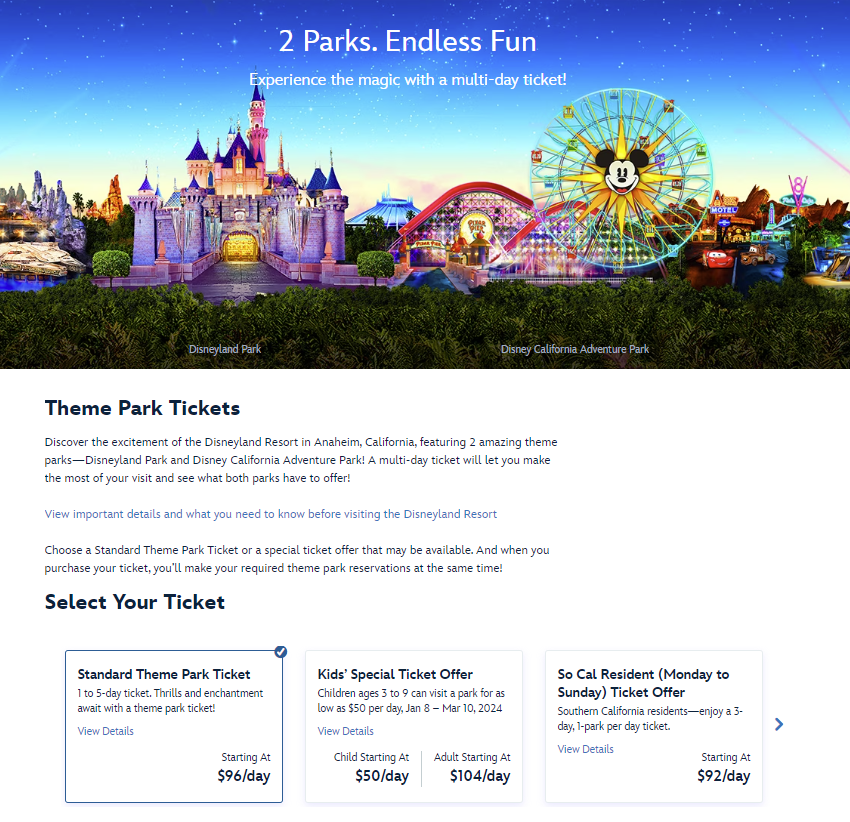 Theme Park Tickets
