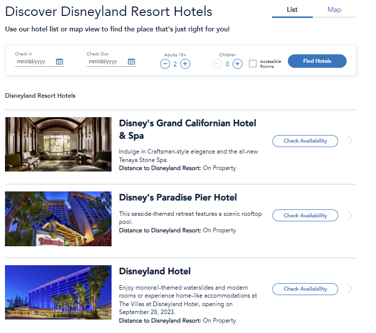 Discover Disneyland Resort Hotels