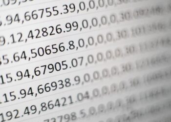 A close-up of a computer screen displaying multiple rows of numerical data, including decimals, formatted in columns. The numbers resemble statistical data or financial figures being analyzed, almost like a meticulous investigation of slot machine questions. | FintechZoom